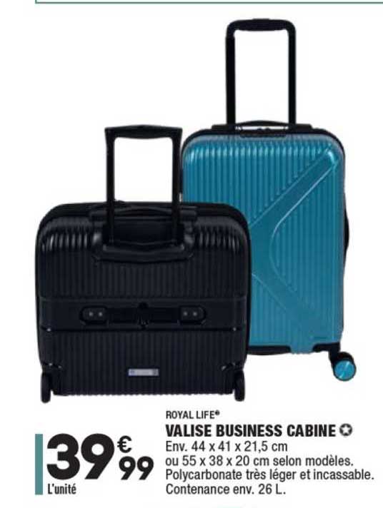 royal life valise business cabine