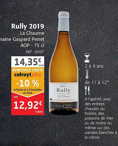 rully 2019 la chaume domaine gaspard perret aop