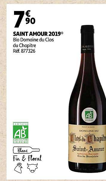 saint amour 2019 bio domaine du clos du chapitre