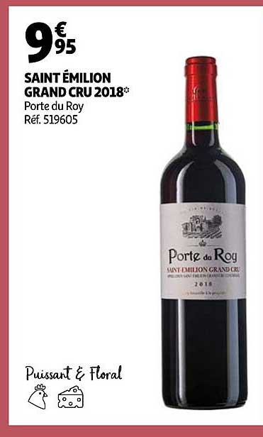 saint émilion grand cru 2018 porte du roy