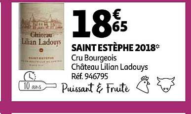 saint estèphe 2018 cru bourgeois château lilian ladouys