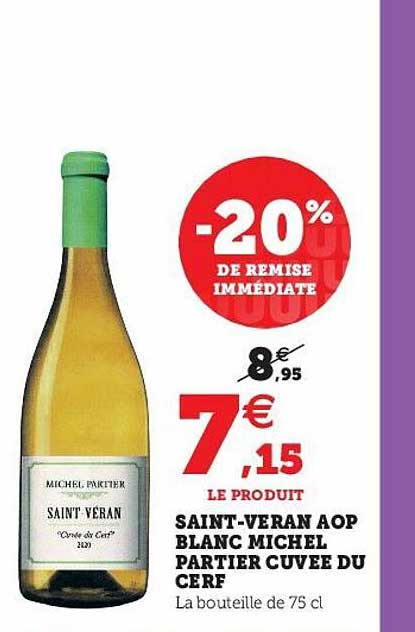 saint-veran aop blanc michel partier cuvée du cerf