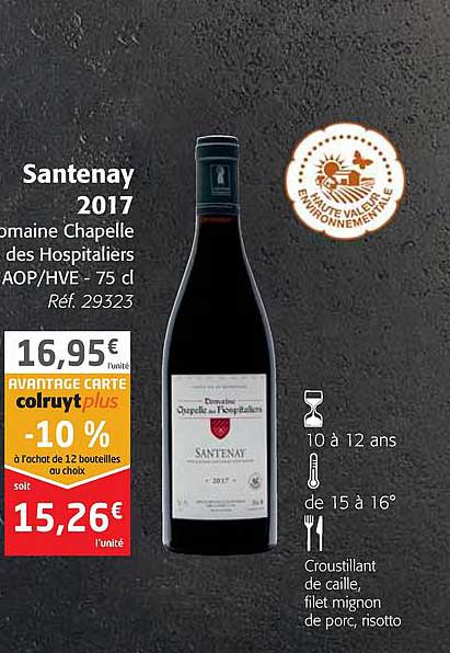 santenay domaine chapelle des hospitaliers aop-hve