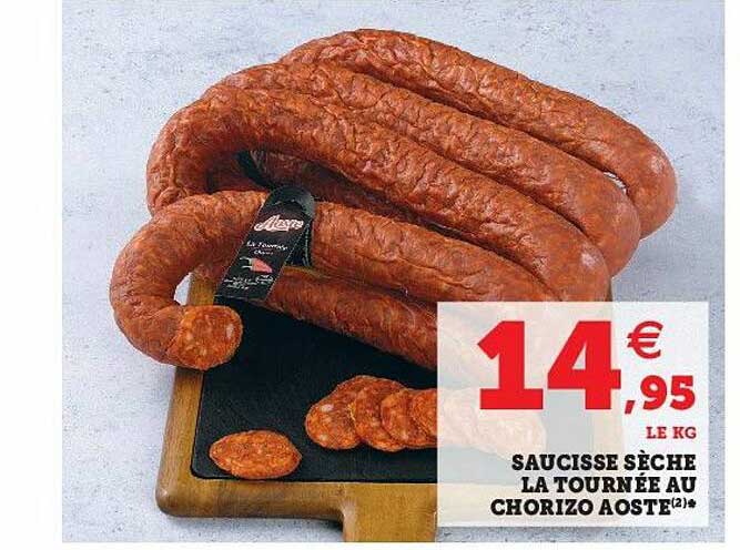 saucisse sèche la tournée au chorizo aoste