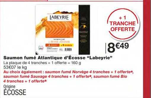 saumon fumé atlantique d'écosse "labeyrie"