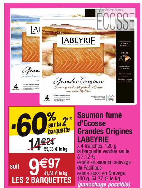 saumon fumé d'écosse grandes origines labeyrie