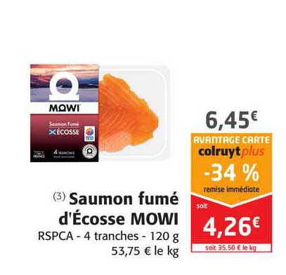 saumon fumé d'écosse mowi