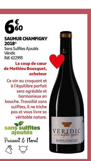 saumur champigny 2018 sans sulfites ajoutés véridic