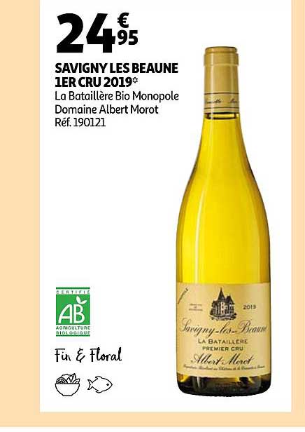 savigny les beaune 1er cru 2019 la bataillère bio monopole domaine albert morot