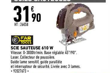 scie sauteuse 610 w far tools