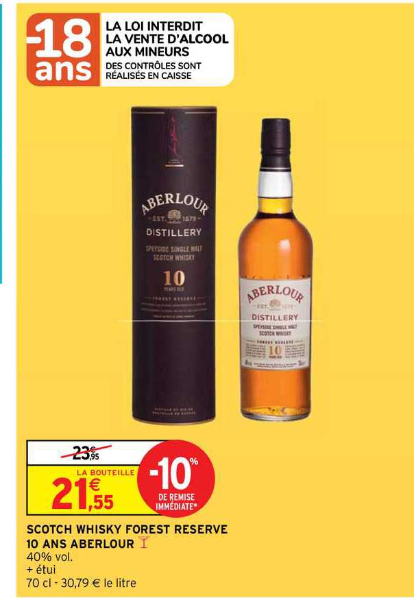 scotch whisky forest reserve 10 ans aberlour