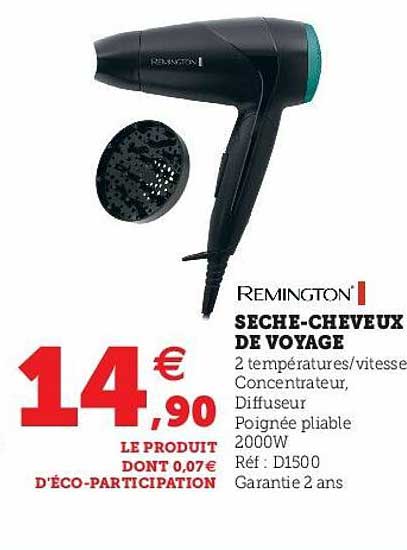 sèche-cheveux de voyage remington