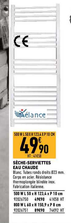 sèche-serviettes eau chaude