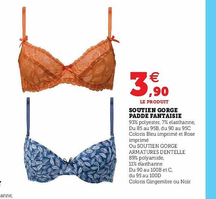 soutien gorge padde fantaisie