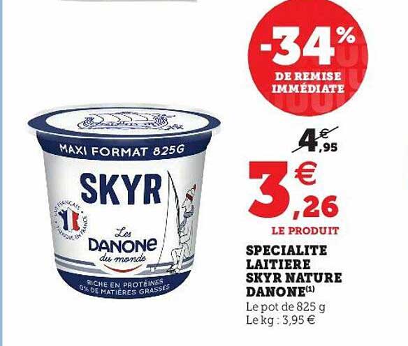 spécialité laitière sky nature danone