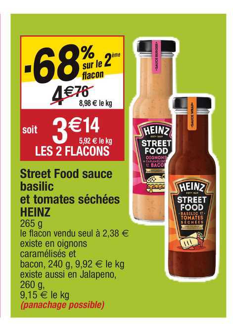 street food sauce basilic et tomates séchées heinz