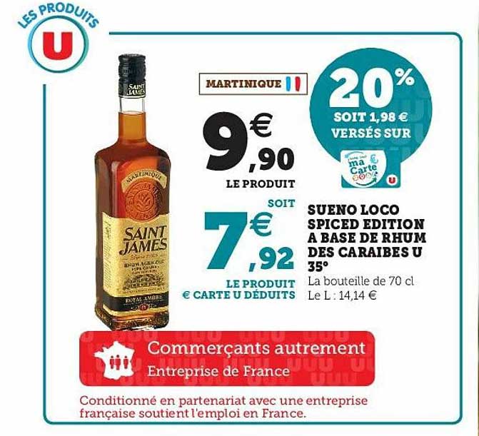 sueno loco spiced edition à base de rhum des caraïbes u 35°