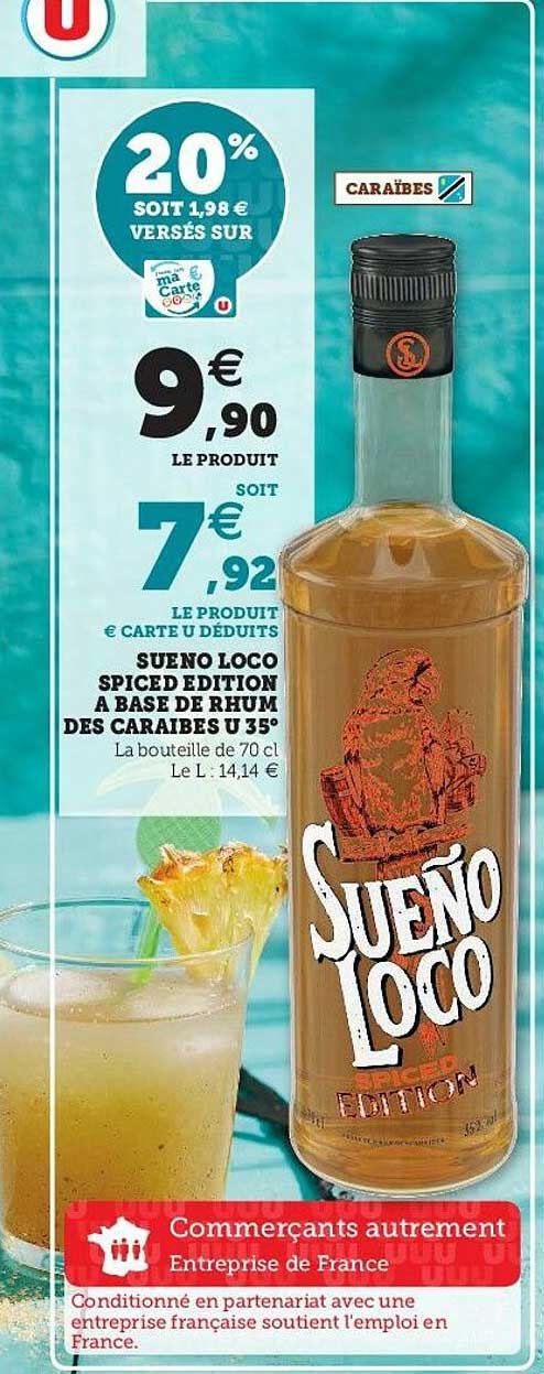 sueno loco spiced edition à base de rhum des caraibes U 35°