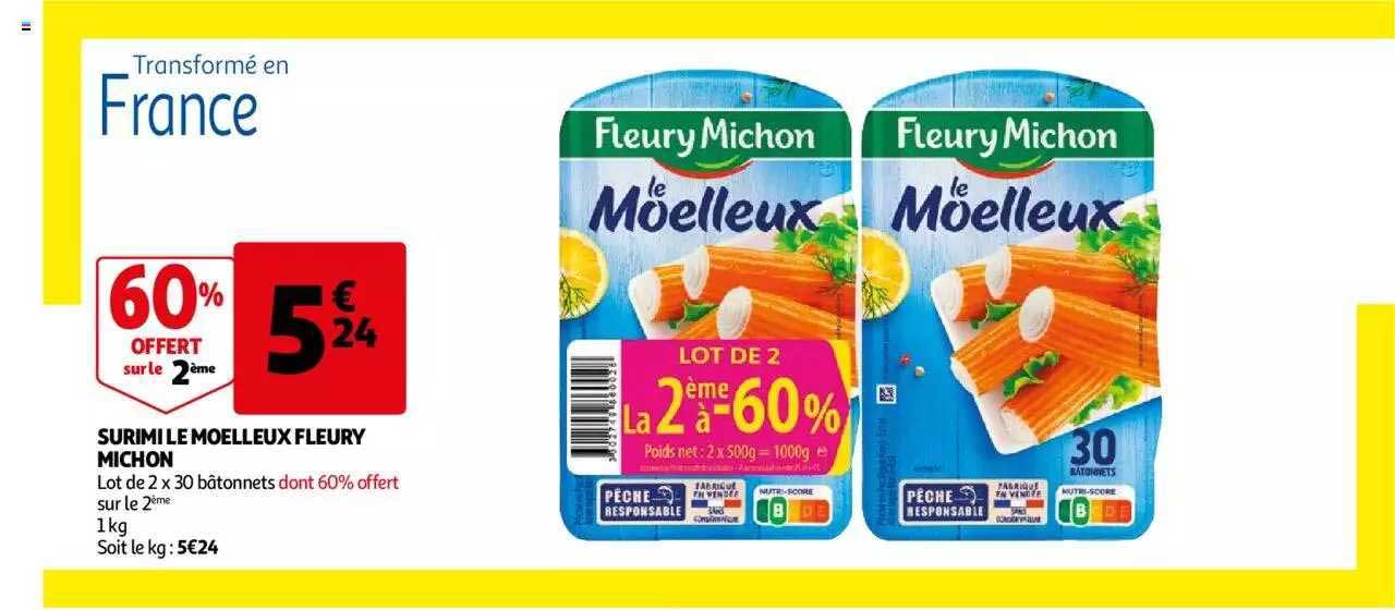Surimi Le Moelleux Fleury Michon