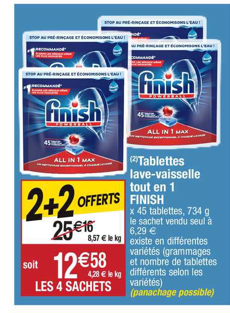 Tablettes Lave-vaisselle Tout En 1 Finish