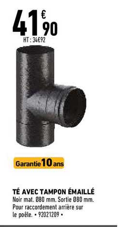 té avec tampon émaillé