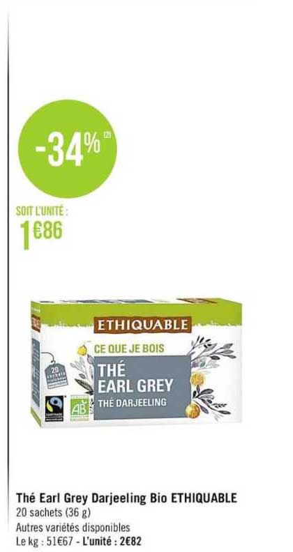 thé earl grey darjeeling ethiquable