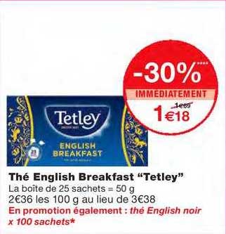 thé english breakfast "tetley"