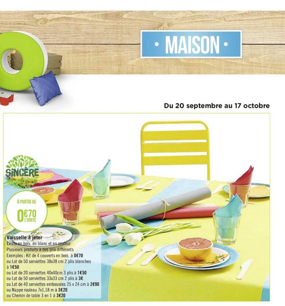 vaisselle à jeter sincère