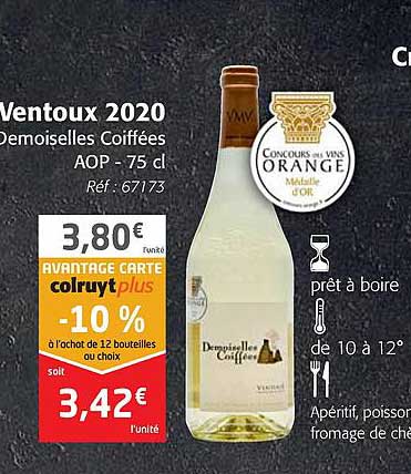 ventoux 2020 demoiselles coiffées aop - 75 cl