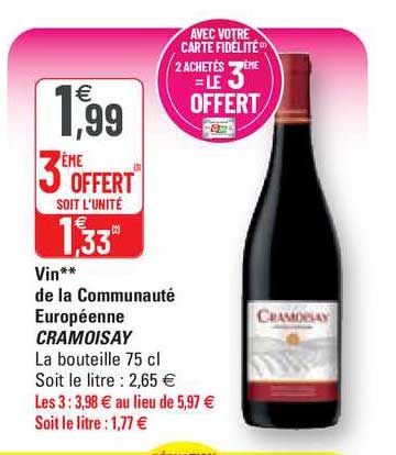 vin de la communauté européenne cramoisay