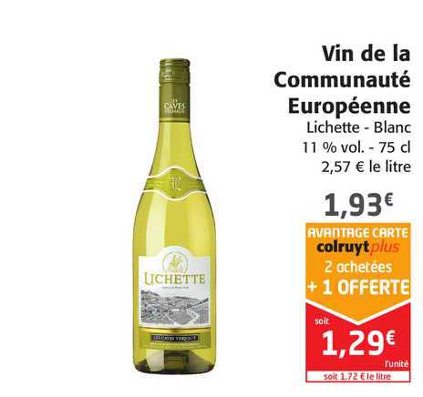 Vin De La Communauté Européenne Lichette - Blanc