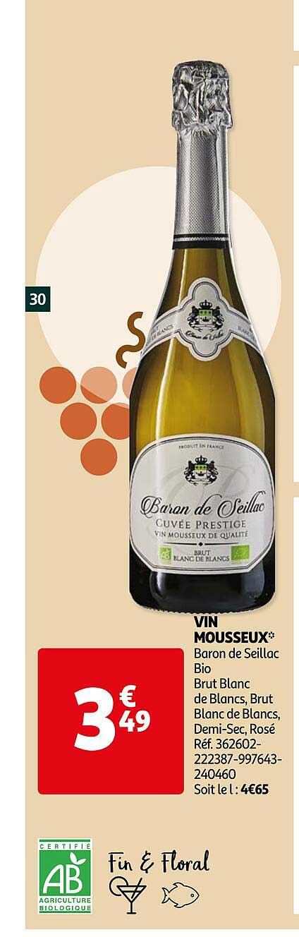 Vin Mousseux Baron De Seillac Bio