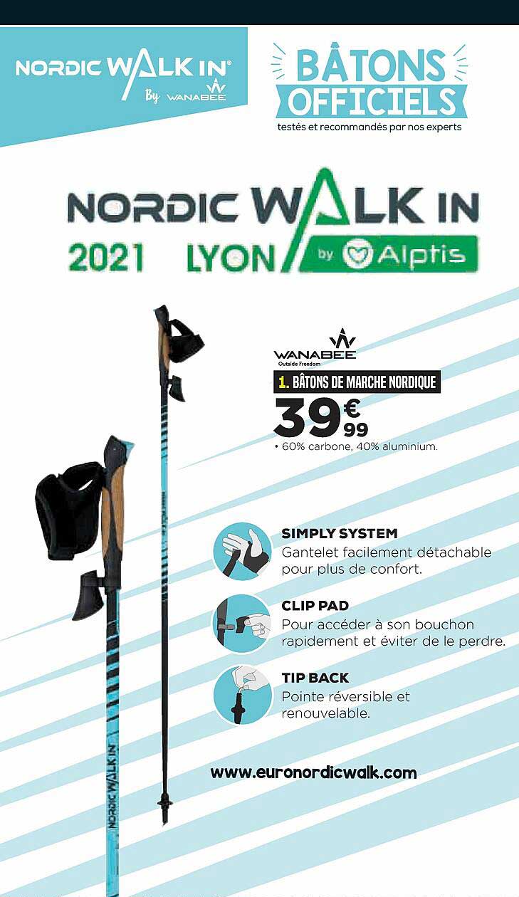 wanabee bâtons de marche nordique