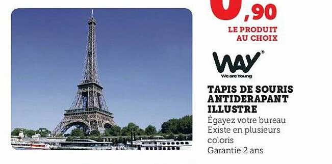 way tapis de souris antidérapant illustré