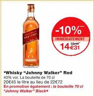 whisky "johnny walker" red