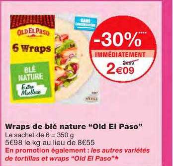 Wraps De Blé Nature "old El Paso"