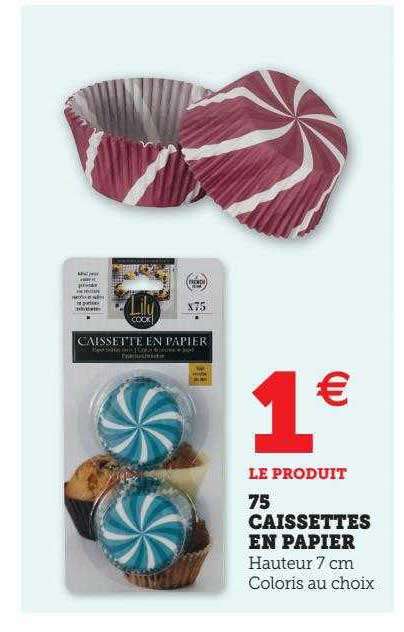 75 caissettes en papier
