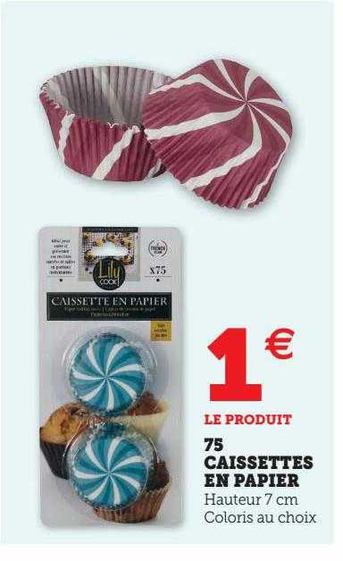 75 caissettes en papier
