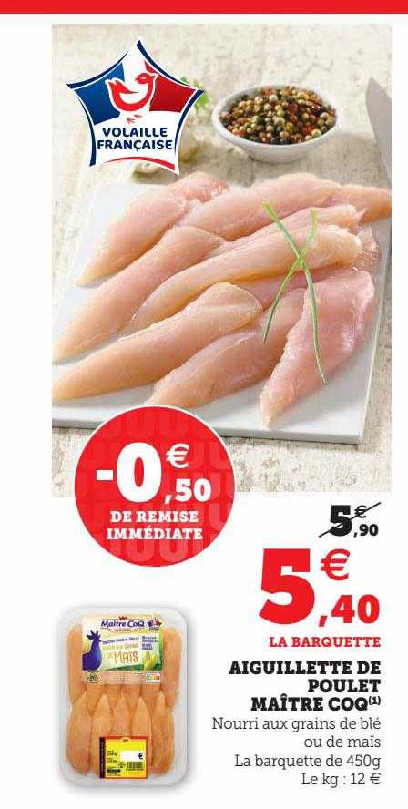 aiguillette de poulet maître coq