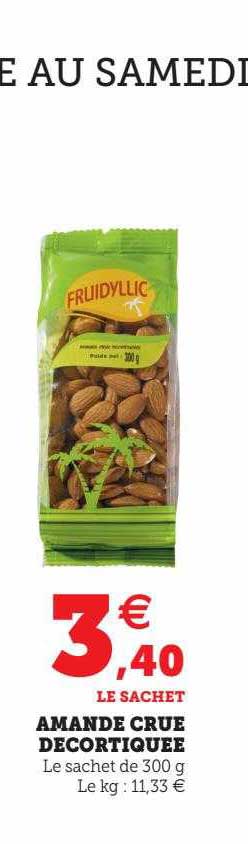 Amande Crue Décortiquée