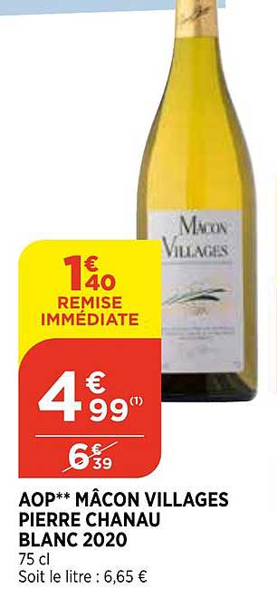 aop mâcon villages pierre chanau blanc 2020