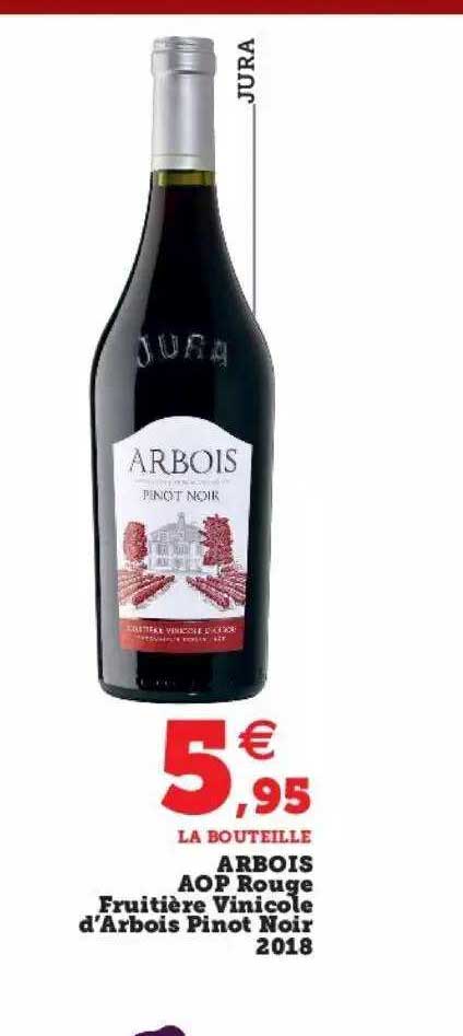 arbois aop rouge fruitière vinicole d'arbois pinot noir 2018