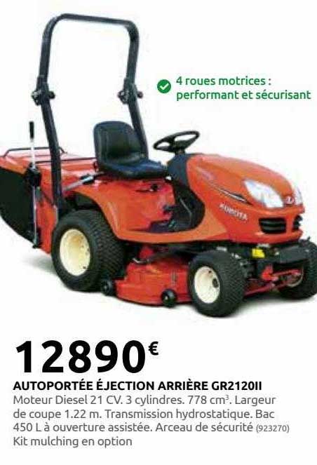 autoportée éjection arrière gr2120ii