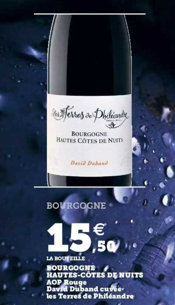bourgogne hautes-côtes de nuits aop rouge david duband cuvée les terres de philéandre