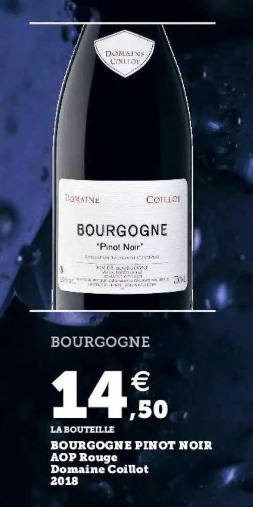bourgogne pinot noir aop rouge domaine coillot 2018