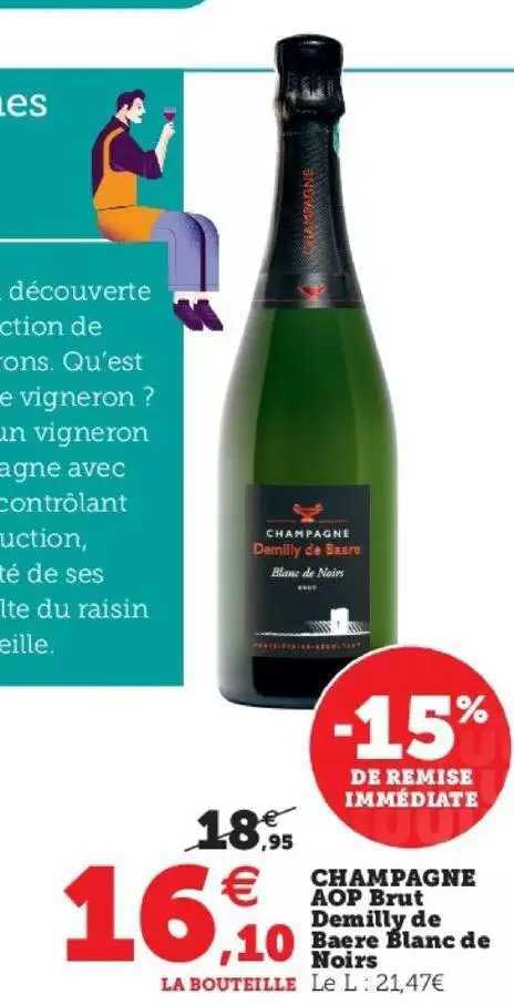champagne aop brut demilly de baere blanc de noirs