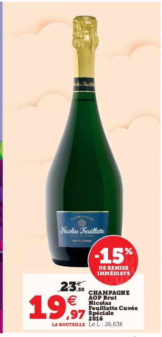 champagne aop brut nicolas feuillatte cuvée spéciale 2016