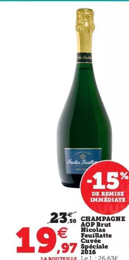 champagne aop brut nicolas feuillatte cuvée spéciale 2016
