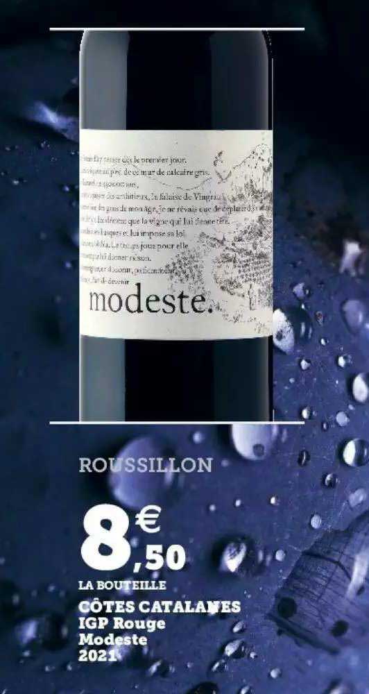 côtes catalanes igp rouge modeste 2021