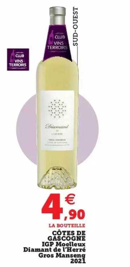 côtes de gascogne igp moelleux diamant de l'hervé gros manseng 2021